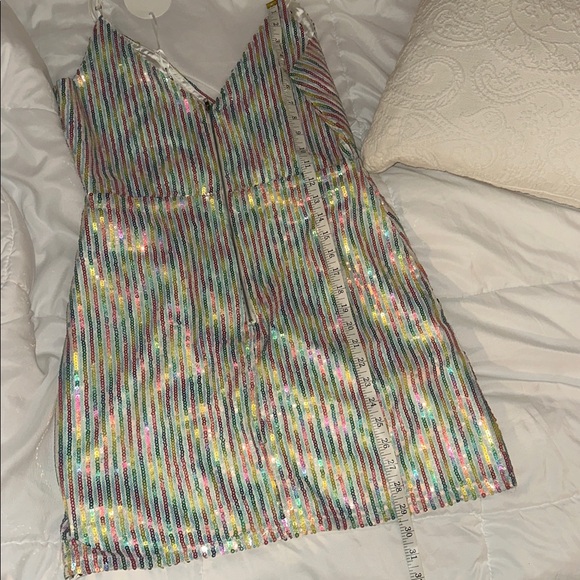Storia Sequin Mini Dress – Size L – New With Tags – Multicolor Sparkle - Picture 6 of 10